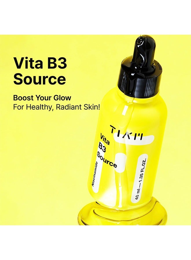 TIA'M Vita B3 Source - 10% Niacinamide Glow Serum with 2% Arbutin for Even Skin Tone and Dark Spot Care, Vegan Korean Skin Care 40ml - Image 2
