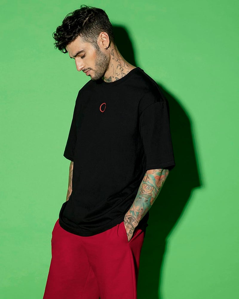 Bewakoof Men's Black Warriors Graphic Printed Oversized T-Shirt - Image 3