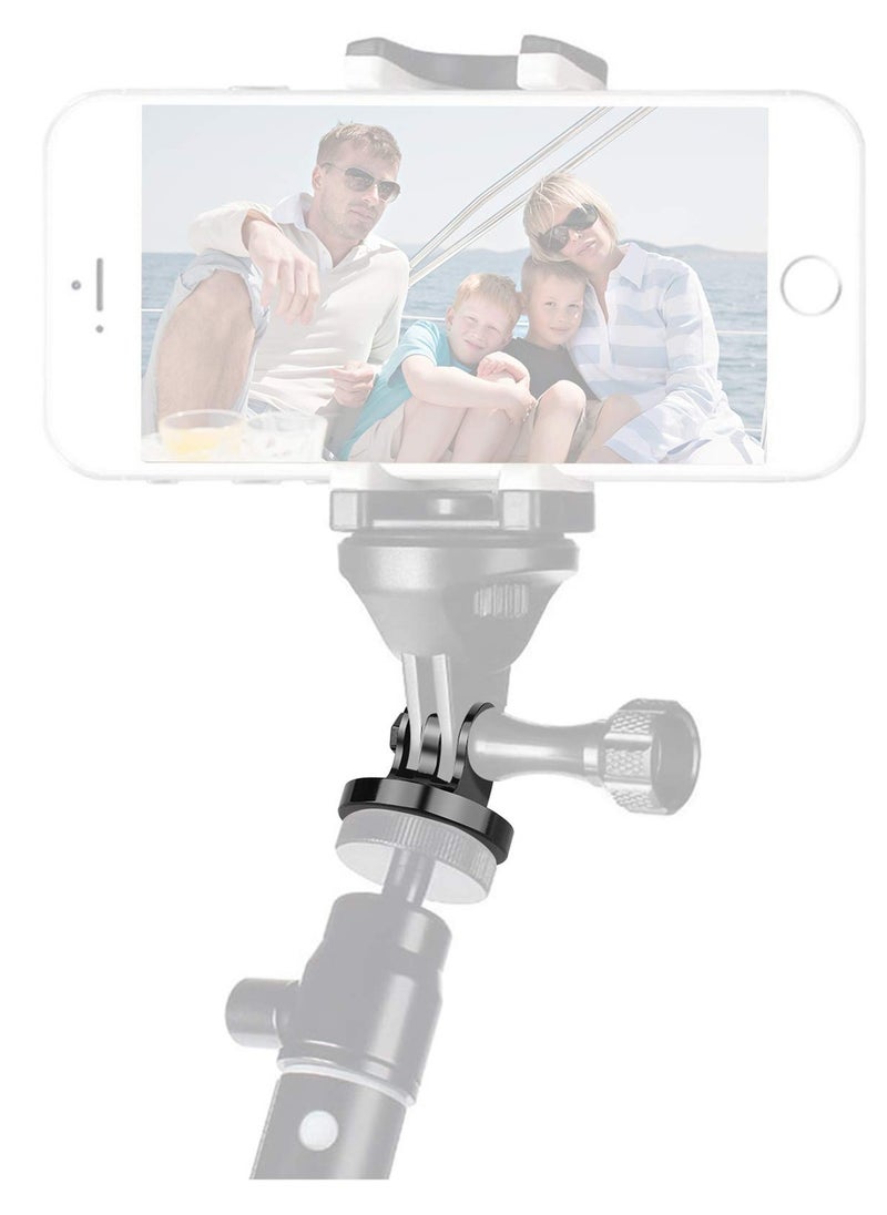 Excefore - 1/4 Tripod Mount Adapter Compatible for Gopro, 2 Pack 1/4 20 Aluminum Adapter Mount for Tripod Compatible with Gopro Hero 11,10, 9, 8, 7, 6, 5, 4, 3+, 3, 2, 1 HD, DJI Osmo Action and More - Image 1