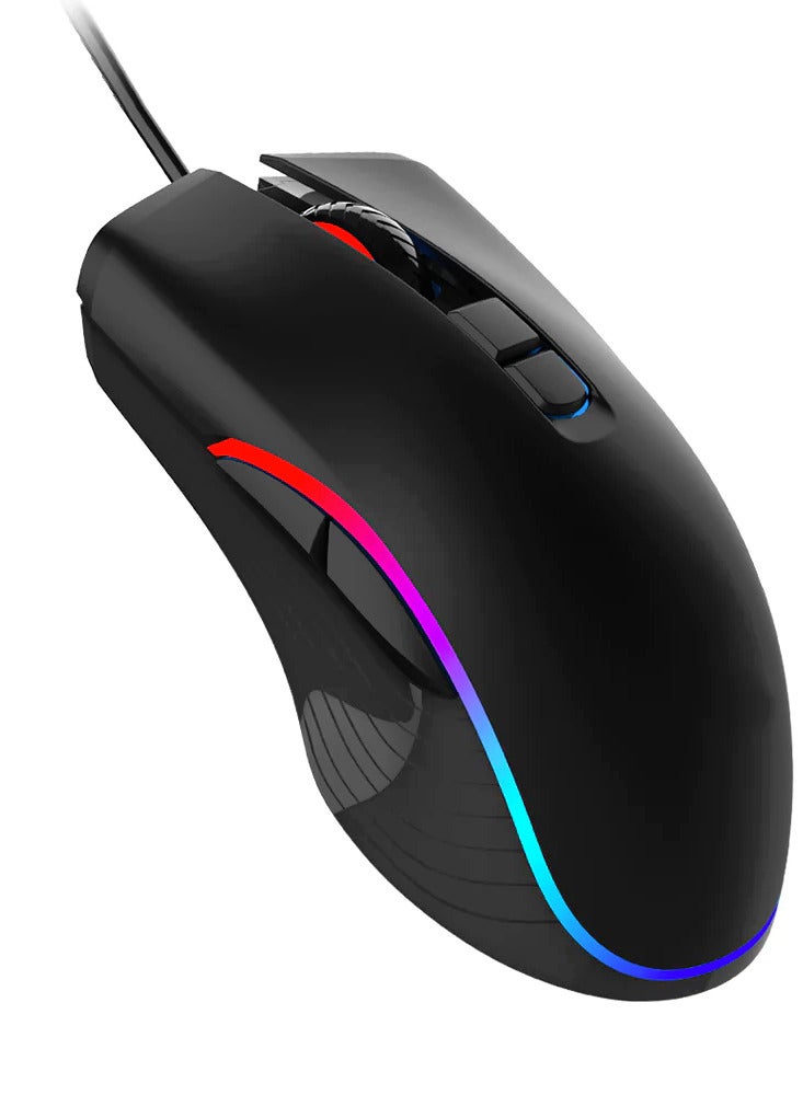 يس - أوريجينال ماوس جيمينج للالعاب من يس اوريجنال - موديل GX66 - قابل للتخصيص 6 ازرار ماكرو - بدقة 7200 نقطة - اسود - Image 1