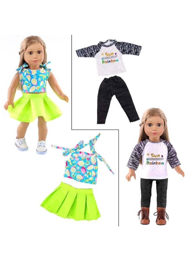 ebuddy 10 Sets 18 Inch Doll Clothes 18 Inch Doll Clothes and Accessories Fit for 18 inch Dolls 18 Inch Girl Doll - Image 4