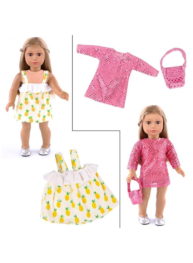 ebuddy 10 Sets 18 Inch Doll Clothes 18 Inch Doll Clothes and Accessories Fit for 18 inch Dolls 18 Inch Girl Doll - Image 3