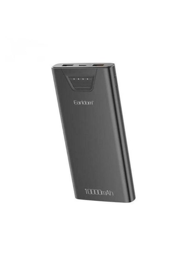 Earldom PB68 10000mAh Power Bank, 2 Ports - LED Display, Black - Image 4