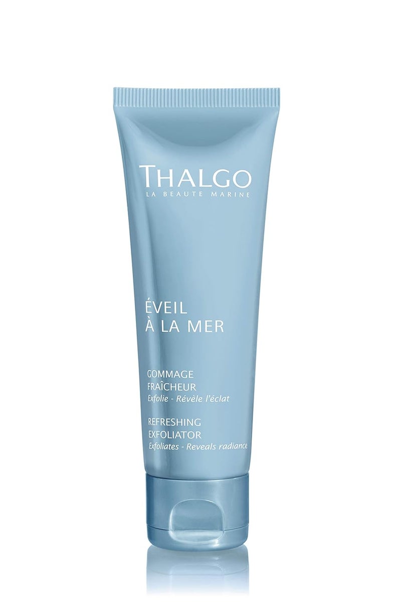Thalgo Refreshing Exfoliator Energizing Face Scrub with Diatomaceous Earth Almond Shell for Oily Skin 50ml - Image 1