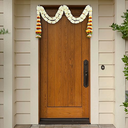 Daedal crafters Double Layered Simple Cone Door Set Maroon Toran for Main Door Entrance, Reusable Thoran for Mandir & Living Room Décor, Bandarwal for Festival Decoration (30x42 inch) - Image 2