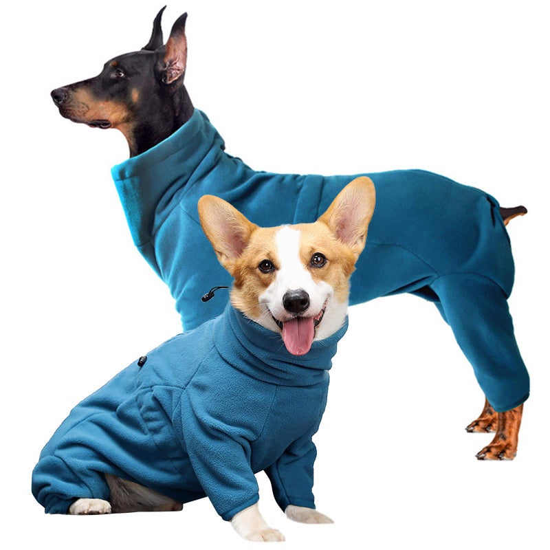 ROZKITCH Dog Winter Coat Soft Fleece Pullover Pajamas Pet Windproof Warm Cold Weather Jacket Vest Cozy Jumpsuit Apparel Outfit Clothes for Small Medium Large Dog Walking Sleep XL