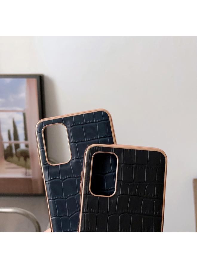 S-TOP Case For Samsung Galaxy A23 4G/5G Crocodile Texture Genuine Leather Electroplating Phone Case - Image 3