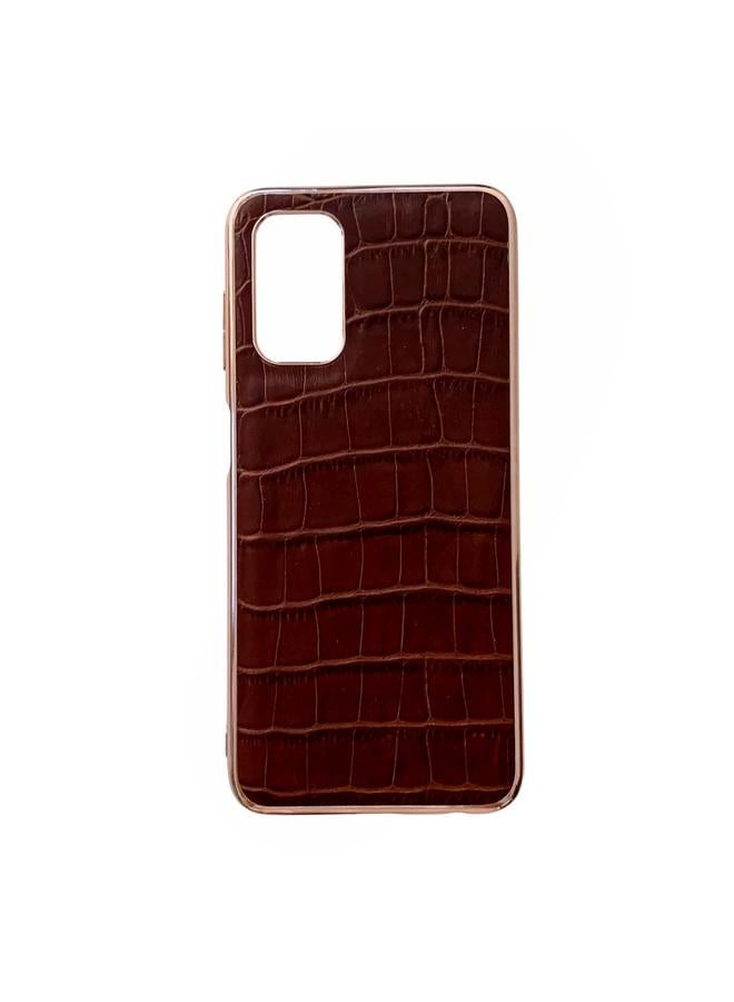 S-TOP Case For Samsung Galaxy A23 4G/5G Crocodile Texture Genuine Leather Electroplating Phone Case - Image 1