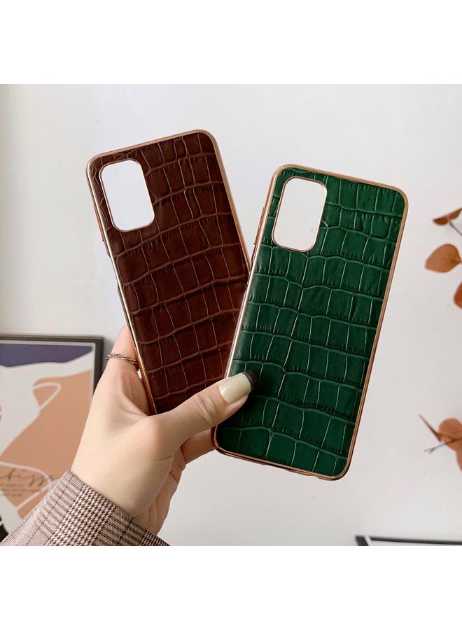 S-TOP Case For Samsung Galaxy A23 4G/5G Crocodile Texture Genuine Leather Electroplating Phone Case - Image 4