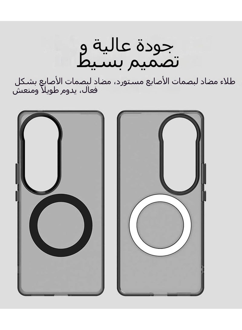 general Case for Vivo V40 5G / Vivo V40 Pro 5G, Compatible with Magnetic Charging, Ultra-thin Matte Translucent Anti-shock Rigid PC Case, Soft Silicone TPU Bumper Cover - Image 3