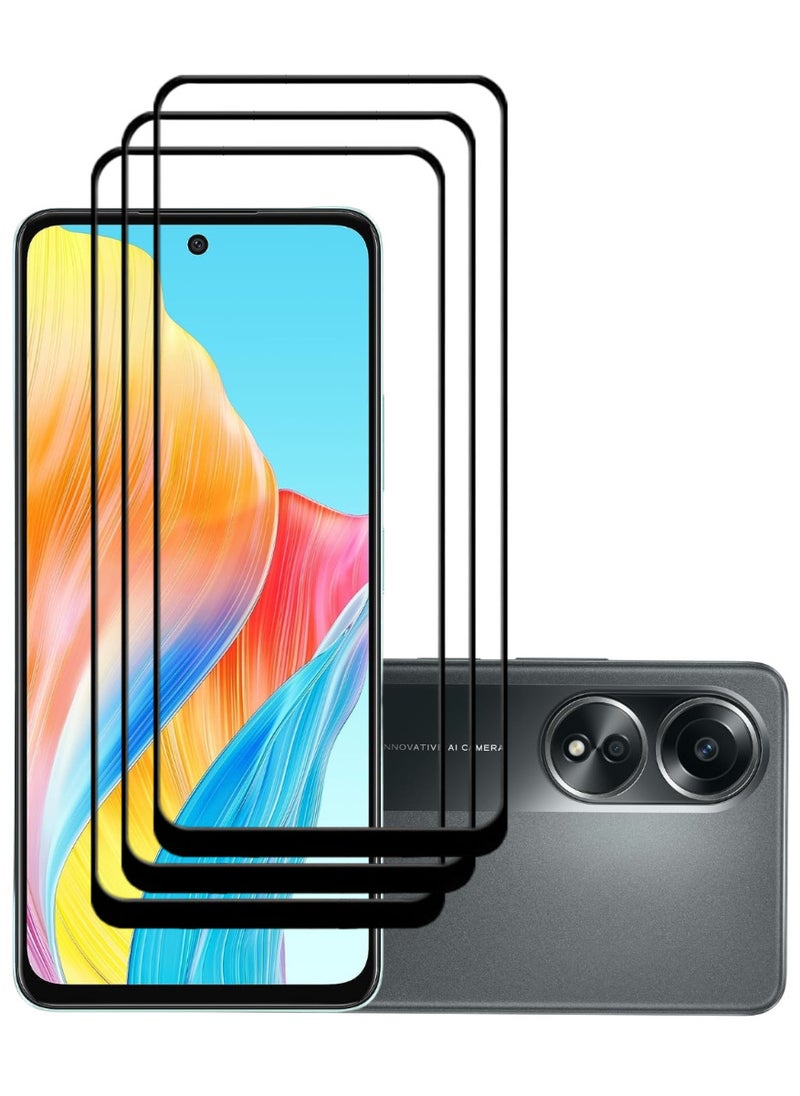 ACLIX 3 Pieces Antistatic ESD Dustproof Premium Quality High Definition Tempered Glass Screen Protector Designed For Oppo A58 4G - Image 1