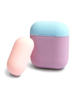 NIBEMINENT Protective Silicone Case With Shiny Ball Keychain For Apple AirPods Purple  - Image 2