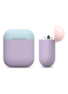NIBEMINENT Protective Silicone Case With Shiny Ball Keychain For Apple AirPods Purple  - Image 4
