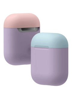 NIBEMINENT Protective Silicone Case With Shiny Ball Keychain For Apple AirPods Purple  - Image 3