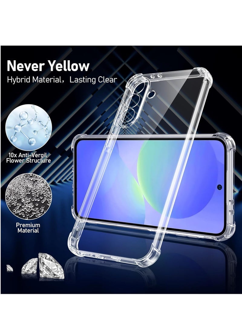 DUSALA Samsung A36 Shockproof Clear Case with 2Pack Tempered Glass Screen Protector Edge to Edge Full Screen Coverage,Samsung Galaxy A36 5G 2025 Bumper Cover. - Image 3