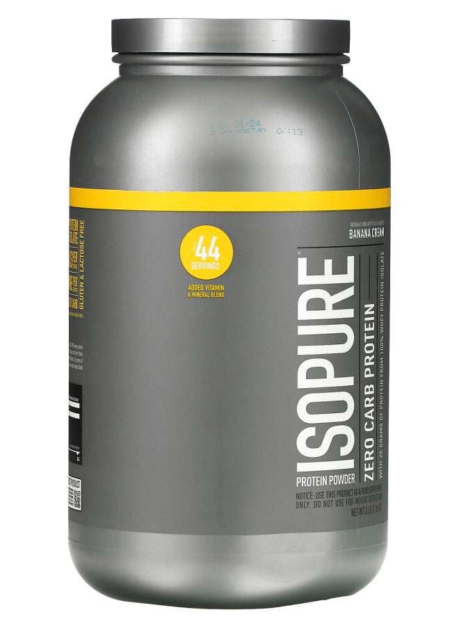 Isopure Zero Carb Protein Powder Banana Cream 3 lbs (1.36 kg) - Image 2