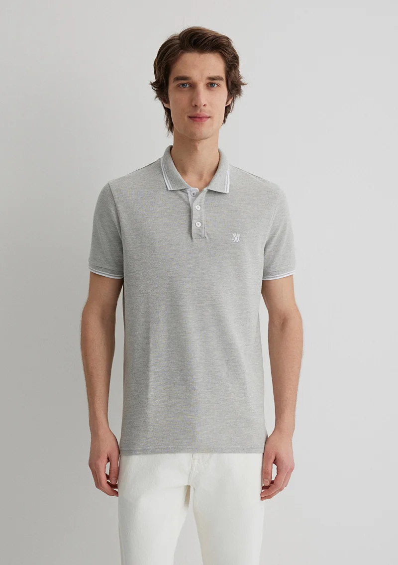 MAVI Collar Detailed Grey Polo