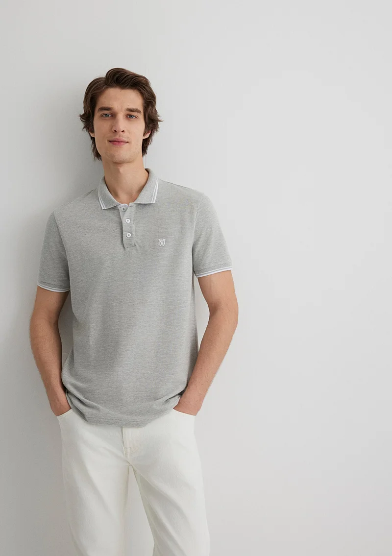 MAVI Collar Detailed Grey Polo