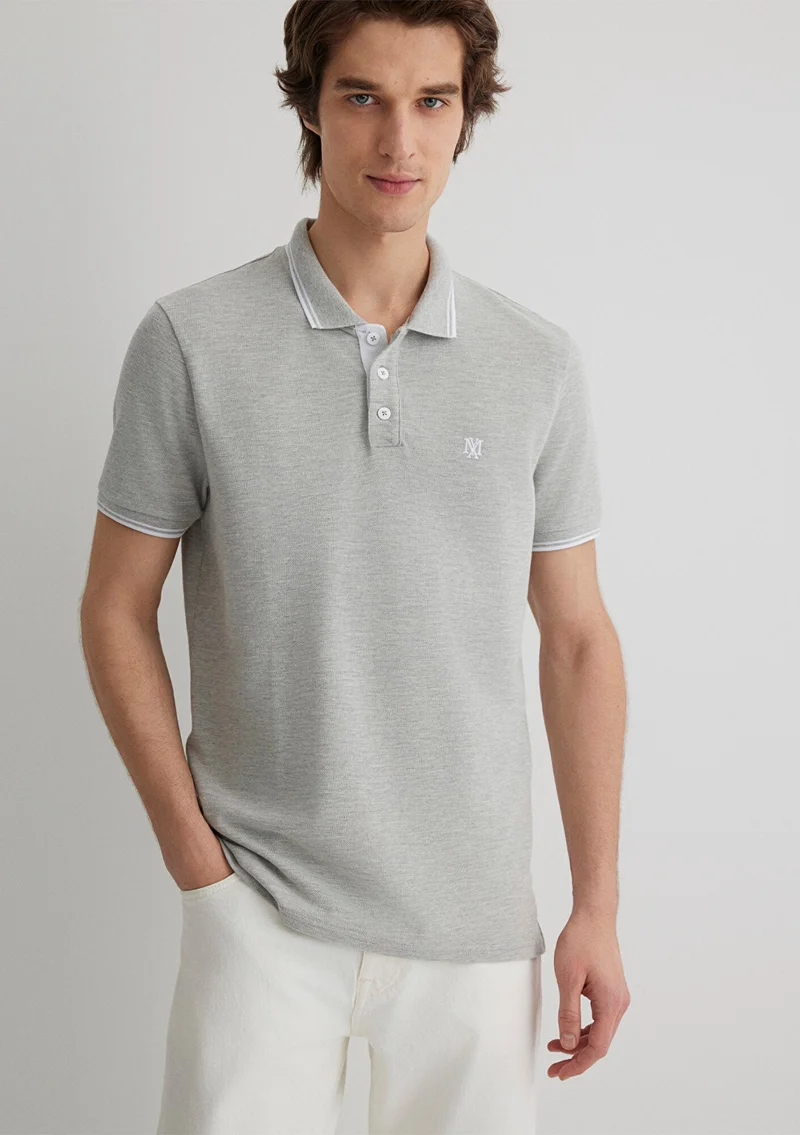 MAVI Collar Detailed Grey Polo
