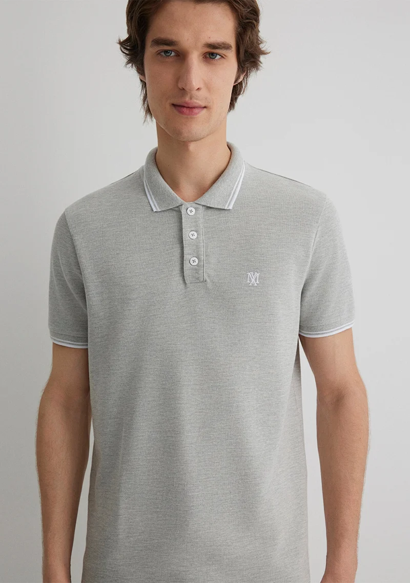 MAVI Collar Detailed Grey Polo