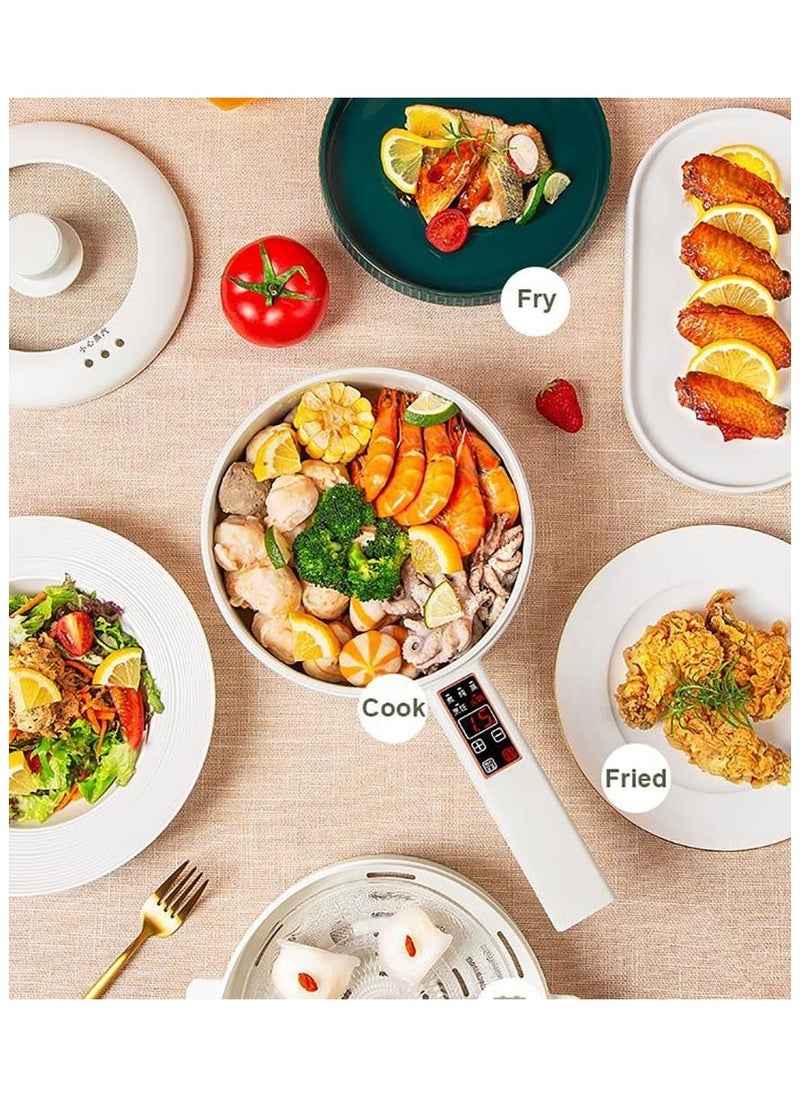 Generic Electric Hot Pot with Steamer | Non-Stick Multi-Functional Cooker | 2L Electric Skillet, Saucepan, Frying Pan for Ramen, Eggs, Noodles, Steak, Fried Rice, Sautéing, Steaming & Soups | Portable for Home & Dorm Use  - Image 4