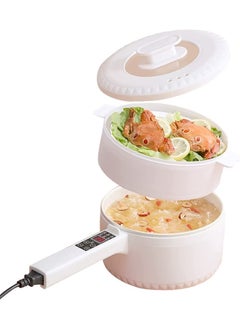 Generic Electric Hot Pot with Steamer | Non-Stick Multi-Functional Cooker | 2L Electric Skillet, Saucepan, Frying Pan for Ramen, Eggs, Noodles, Steak, Fried Rice, Sautéing, Steaming & Soups | Portable for Home & Dorm Use  - Image 1