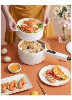 Generic Electric Hot Pot with Steamer | Non-Stick Multi-Functional Cooker | 2L Electric Skillet, Saucepan, Frying Pan for Ramen, Eggs, Noodles, Steak, Fried Rice, Sautéing, Steaming & Soups | Portable for Home & Dorm Use  - Image 2