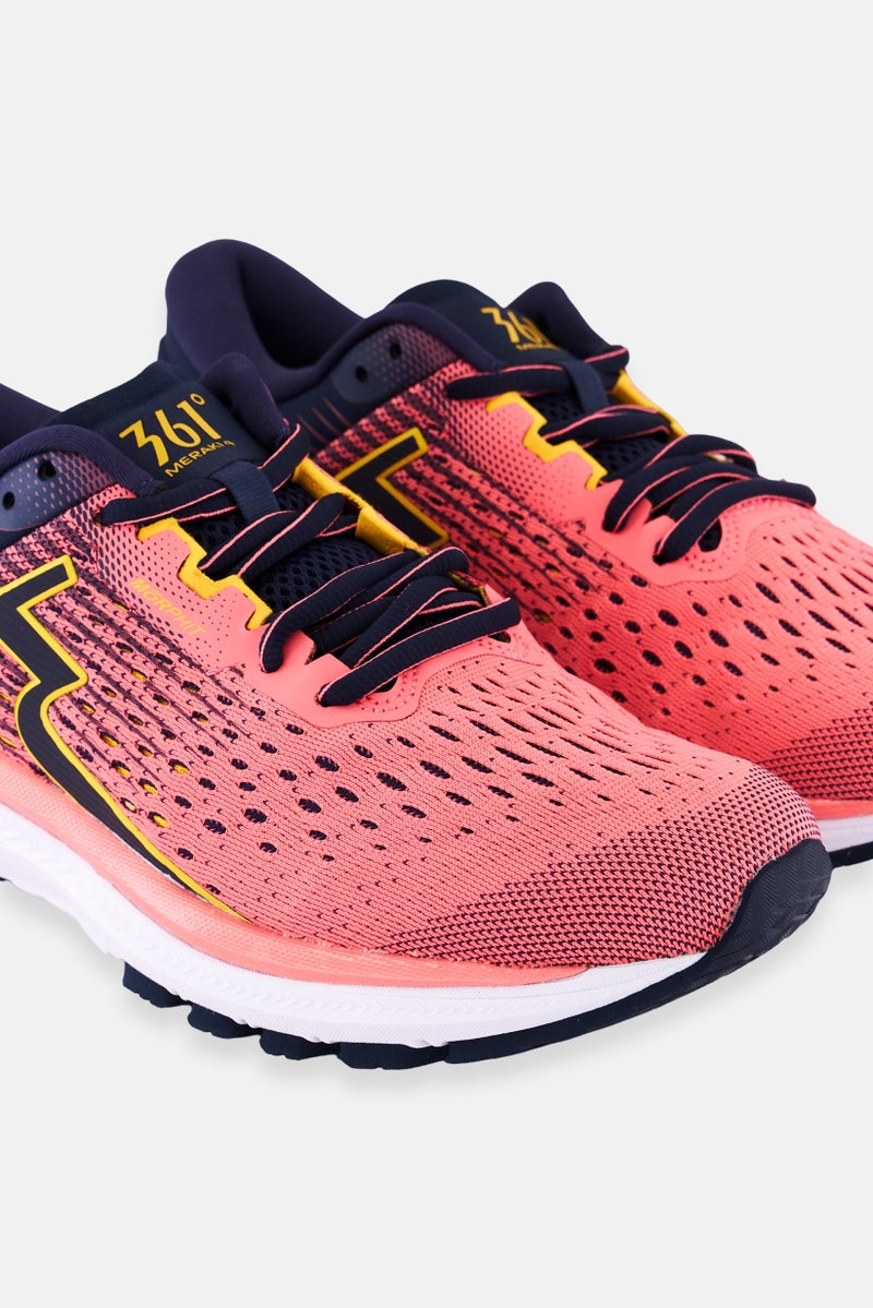 361 Degrees Women Meraki Lace Up Running Shoes, Pink - Image 3