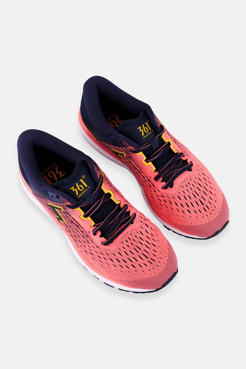 361 Degrees Women Meraki Lace Up Running Shoes, Pink - Image 4