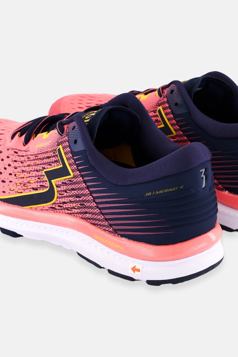 361 Degrees Women Meraki Lace Up Running Shoes, Pink - Image 2
