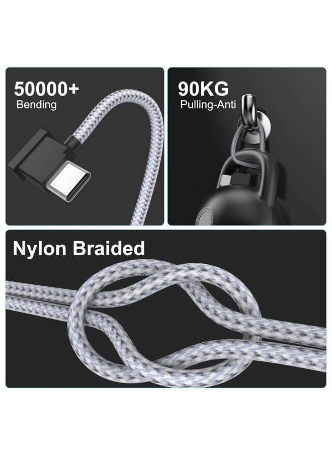 MTAKYI USB C-USB C 0.5FT/15CM Phone Charge+Data Remote Controller Cable,For DJI Mavic Air 2,Mavic Air 2S,Mavic Mini 2,Mavic 3,Drone Accessories Nylon Braided OTG Tablet Cord Adapter (Type-C Connector) - Image 2