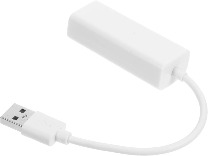 Uonlytech USB 2.0 to Ethernet Adapter for Laptop Adapter High-Speed USB Ethernet Converter No Driver Needed White - Image 1