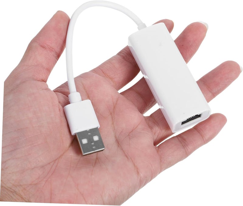 Uonlytech USB 2.0 to Ethernet Adapter for Laptop Adapter High-Speed USB Ethernet Converter No Driver Needed White - Image 4