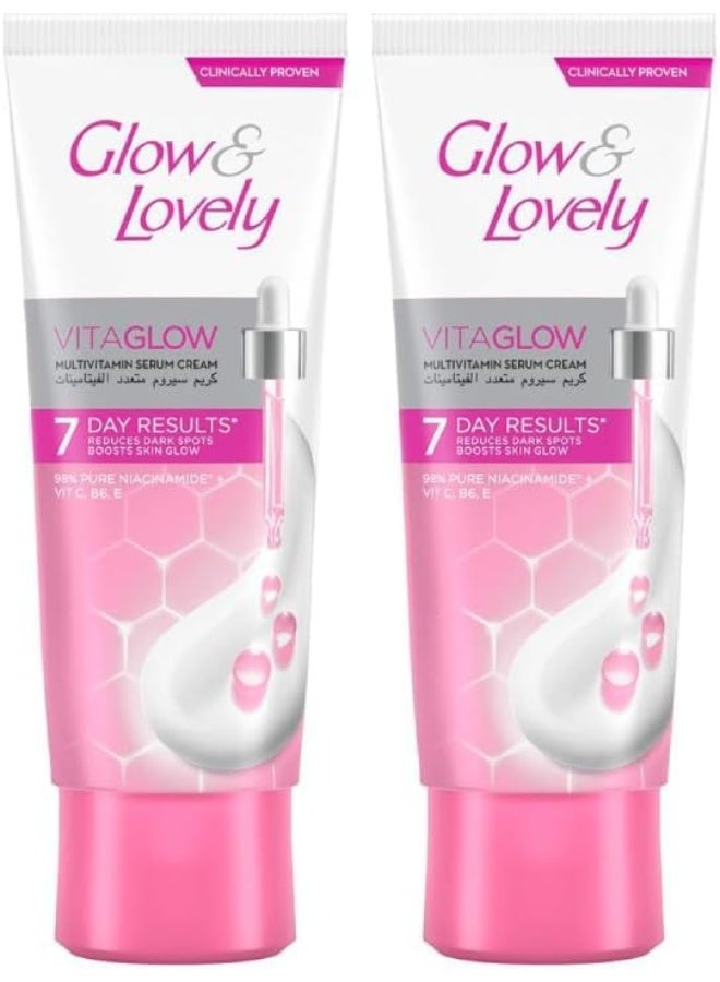 Glow & Lovely Formerly Fair & Lovely Face Cream With Vitaglow, Advanced Multi Vitamin For Glowing Skin, 80G (Pack Of 2)