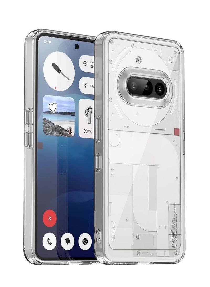 حومة غطاء حماية لهاتف Nothing Phone 3A، مصنوع من السيليكون الشفاف للغاية، غير قابل للاصفرار، ومضاد للخدش، وغطاء حماية للكاميرا لهاتف Nothing Phone 3A مقاس 6.7 بوصة - Image 1