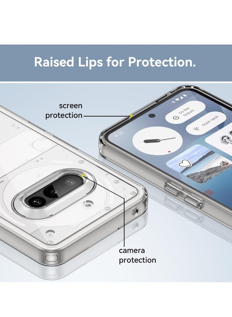 حومة غطاء حماية لهاتف Nothing Phone 3A، مصنوع من السيليكون الشفاف للغاية، غير قابل للاصفرار، ومضاد للخدش، وغطاء حماية للكاميرا لهاتف Nothing Phone 3A مقاس 6.7 بوصة - Image 3