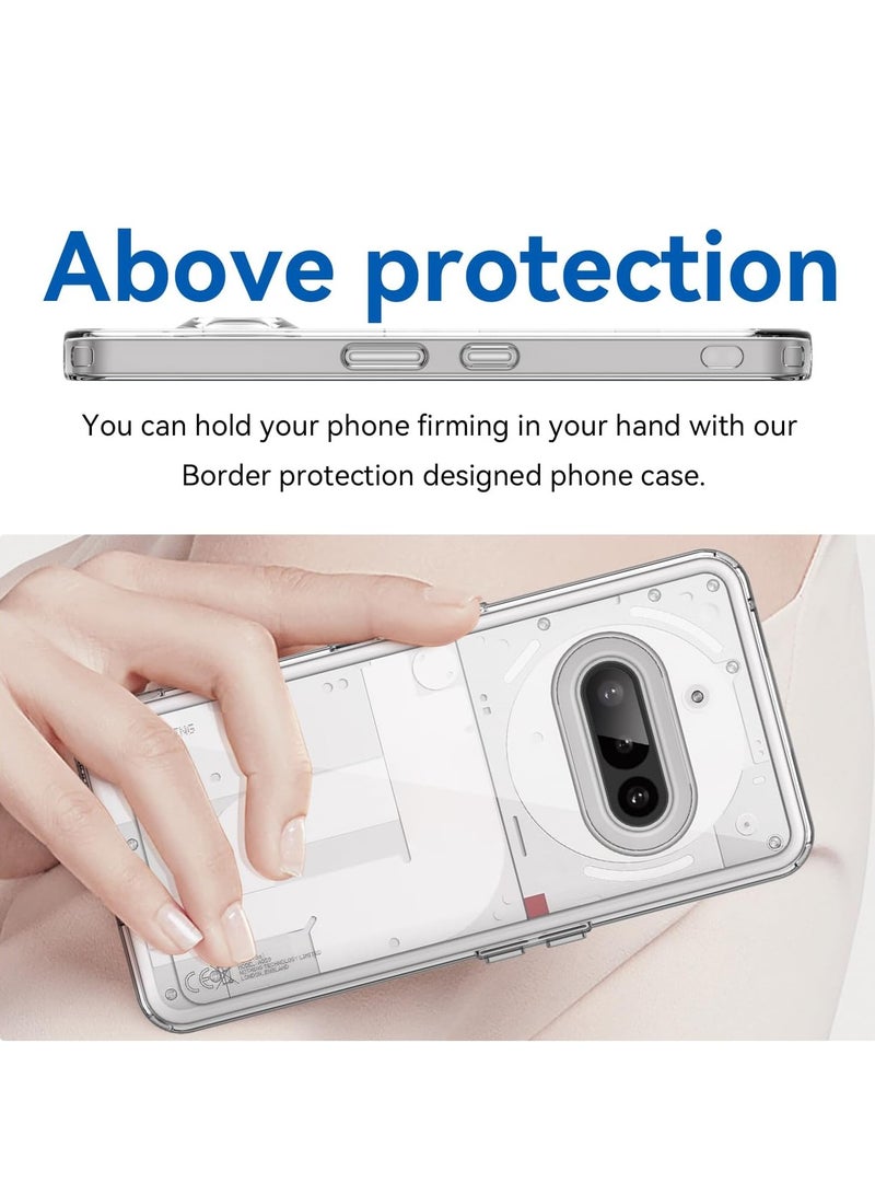 حومة غطاء حماية لهاتف Nothing Phone 3A، مصنوع من السيليكون الشفاف للغاية، غير قابل للاصفرار، ومضاد للخدش، وغطاء حماية للكاميرا لهاتف Nothing Phone 3A مقاس 6.7 بوصة - Image 2