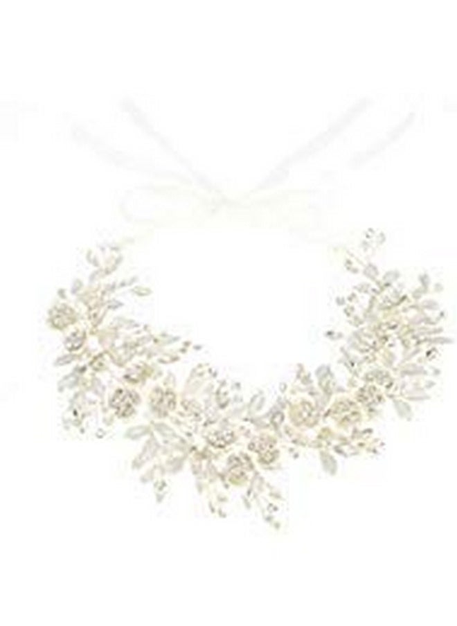 NSLS - Handmade Bridal Headpiece For Wedding Pearl Crystal Bridal Headband Wedding Headband Hair Accessories For Women (B) - Image 1