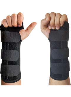 yongsheng Wrist Brace Breathable Support Splint 2 Pack Night Sleep Wrist Compression Strap Adjustable Hand Brace Sprains Fits Left Right Hand (Color : Medium)  - Image 1