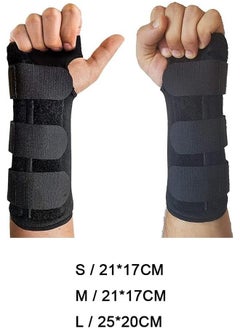 yongsheng Wrist Brace Breathable Support Splint 2 Pack Night Sleep Wrist Compression Strap Adjustable Hand Brace Sprains Fits Left Right Hand (Color : Medium)  - Image 5
