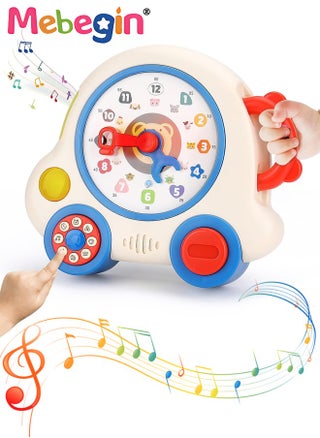 Kids Learning Clock Toy with Retractable Handle, Educational Teaching Clock Toy with Multiple Modes, Early Learning Musical Toys, 3 AA Batteries Required(Not Included), for Kids 18+ Months - pzsku/ZF8D11D9FD68241670BE8Z/45/1746218646/2bcd3813-8978-444a-bb9c-15c02221c218