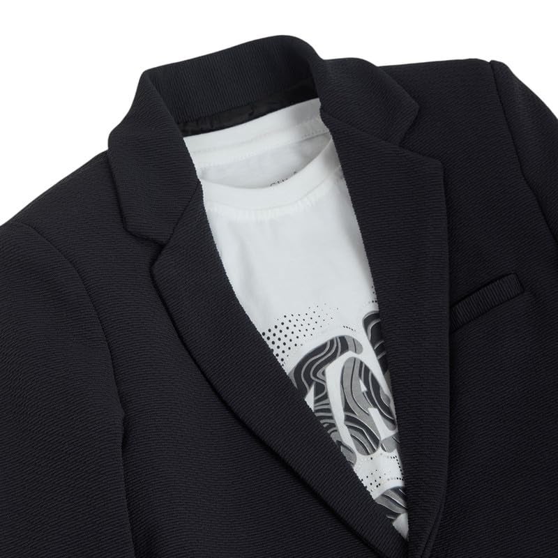 CHARCHIT Boys Regular Fit Plain Blazer and T-Shirt - Image 5