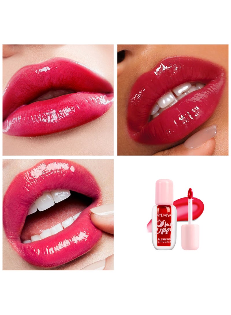 Handaiyan Lip Gloss Plumper Hydrating Moisturizing Long Lasting High Glossy Jelly Lip Stain Super Lustrous Balm Oil Tinted Treatment Lip Glow Glass Shine Glitter Makeup Colored Bright Lifter For Women Girls #07 - Image 2