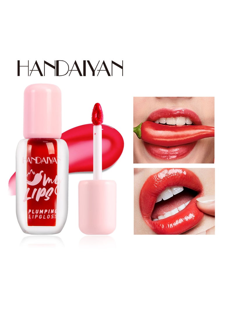 Handaiyan Lip Gloss Plumper Hydrating Moisturizing Long Lasting High Glossy Jelly Lip Stain Super Lustrous Balm Oil Tinted Treatment Lip Glow Glass Shine Glitter Makeup Colored Bright Lifter For Women Girls #07 - Image 4