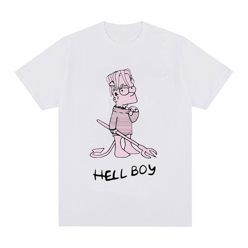 Rapper Lil Peep Hell Boy Pink Graphic T-Shirt Men'S Cool Hip - Image 4