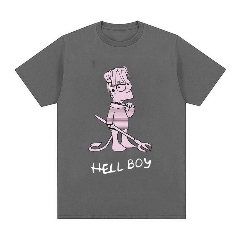 Rapper Lil Peep Hell Boy Pink Graphic T-Shirt Men'S Cool Hip - Image 5