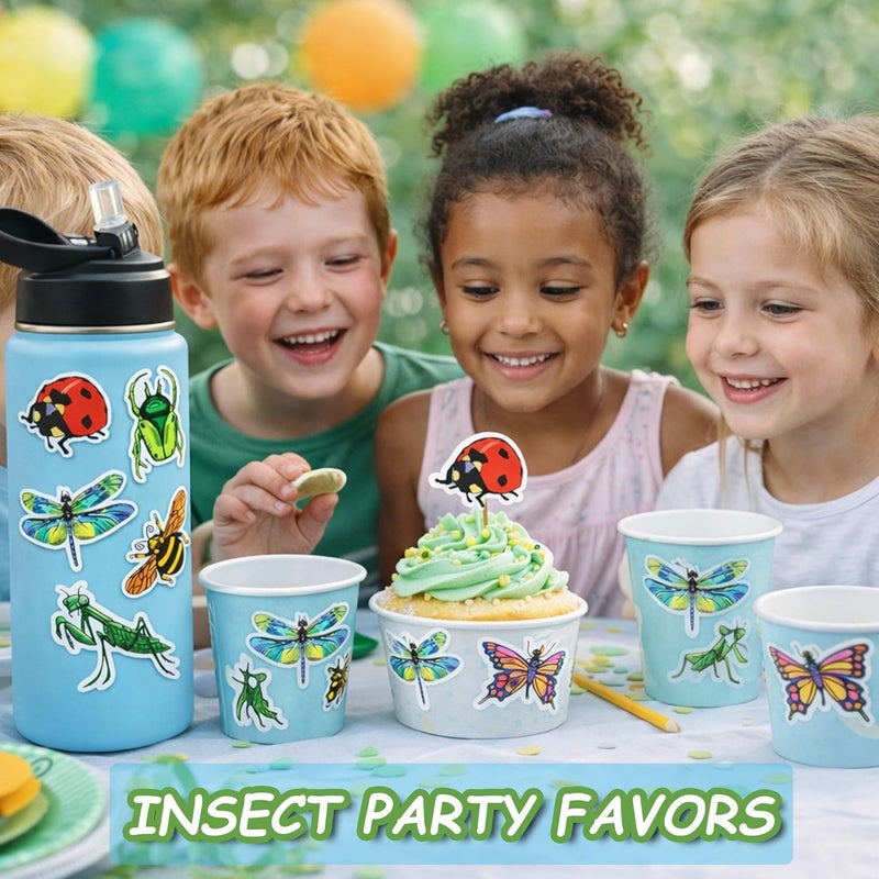 QTL Bug Stickers Insect Stickers for Kids Insect Stickers for Water Bottle Stickers for Boys Teens Waterproof Vinyl Stickers 50Pcs - Image 5