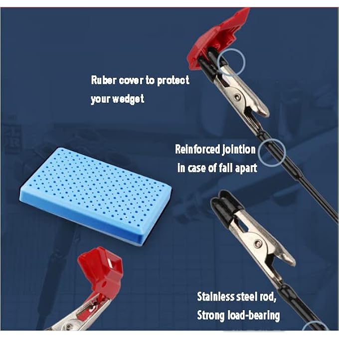 SPRAY PAINT CLAMPING, AIRBRUSH HOLDER CLAMP, SPRAY GUN BRACKET, PAINTING STAND BASE AND 10 PCS CROCODILE CLIPS HOLDERS STAND FOR HOBBY MODELING - Image 5