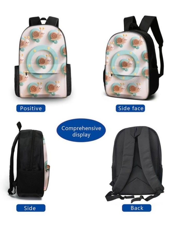 Bright Li Fire Unlock the new fashion of childish fun! Three-piece set of bags, cartoon elements for children and teenagers (students, children, friends' outings, mountain climbing, schooling, etc. can be used) - 2 - Image 3