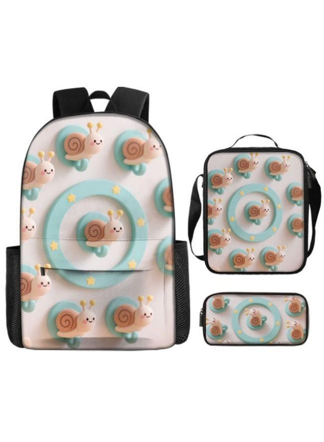 Bright Li Fire Unlock the new fashion of childish fun! Three-piece set of bags, cartoon elements for children and teenagers (students, children, friends' outings, mountain climbing, schooling, etc. can be used) - 2 - Image 2